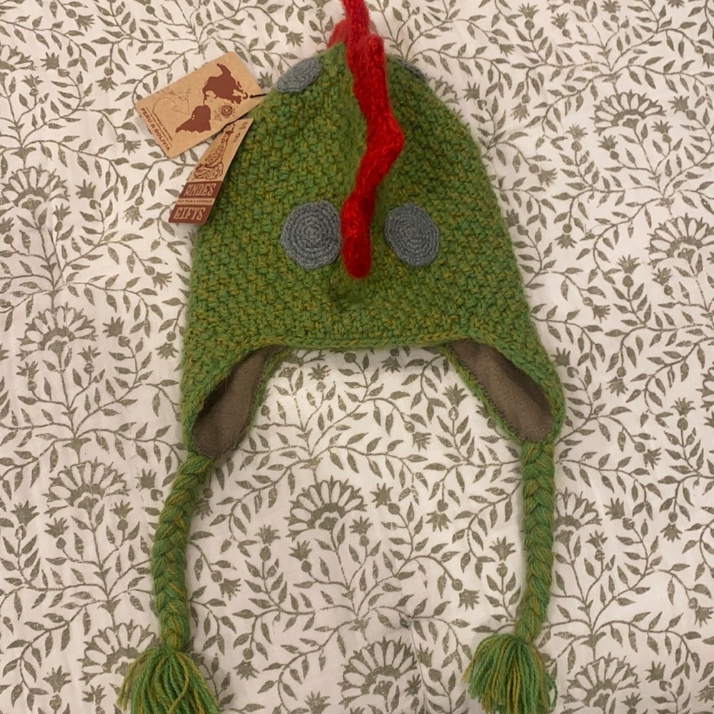 New handmade knitted kids hat Peruvian alpaca blend